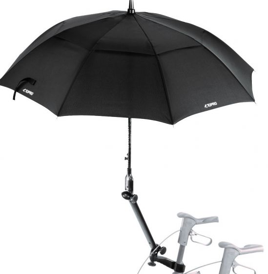 TOPRO Paraplu met houder (Zwart)