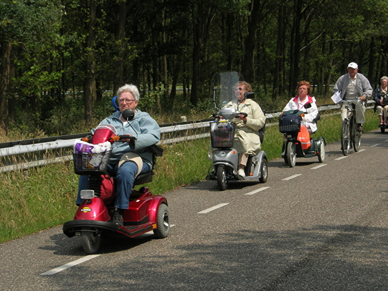 Groep scootmobielen