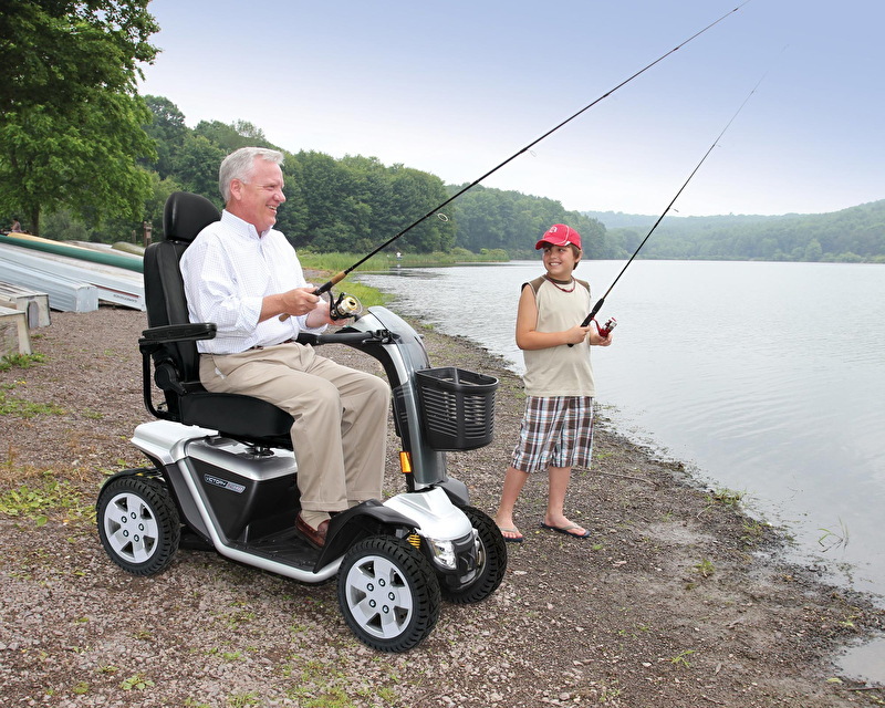 Vissen scootmobiel