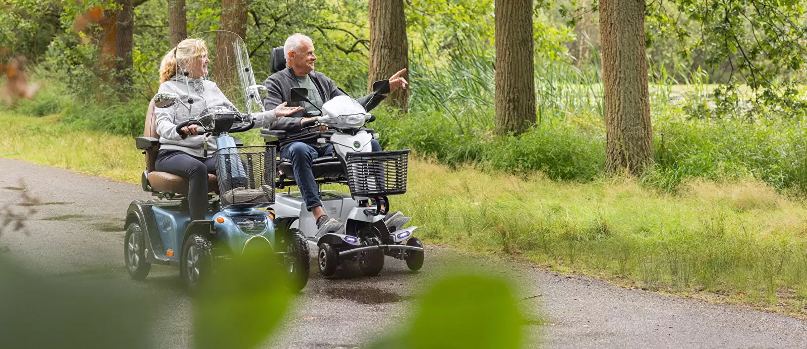 Scootmobiel in de natuur