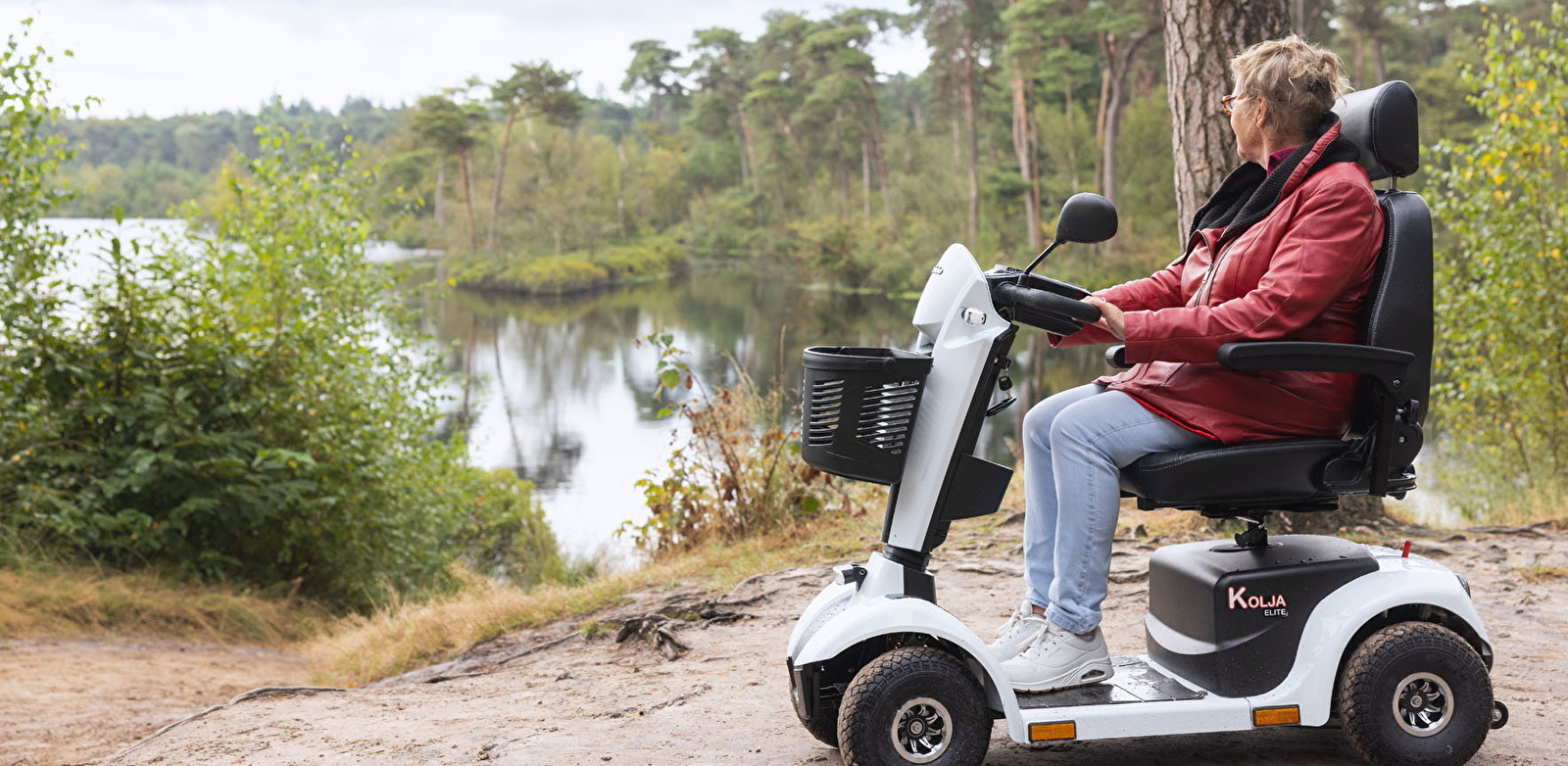 Scootmobiel met uitzicht